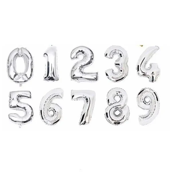 Bong Bóng Số Bạc 70cm