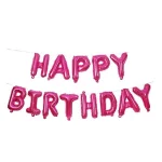 Bong Chữ Bộ Happy Birtthday Hồng Sen