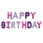Bóng chữ bộ happy birthday hồng tím