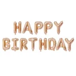 Bong Chữ Bộ Happy Birtthday Rose Gold