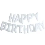 Bong Chữ Bộ Happy Birtthday Trắng