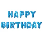 Bong Chữ Bộ Happy Birtthday Xanh Bi